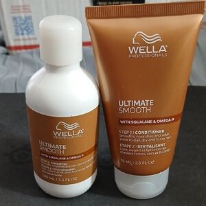 Wella Ultimate Smooth Hair Care Shampoo & Conditioner Travel Duo NWOB